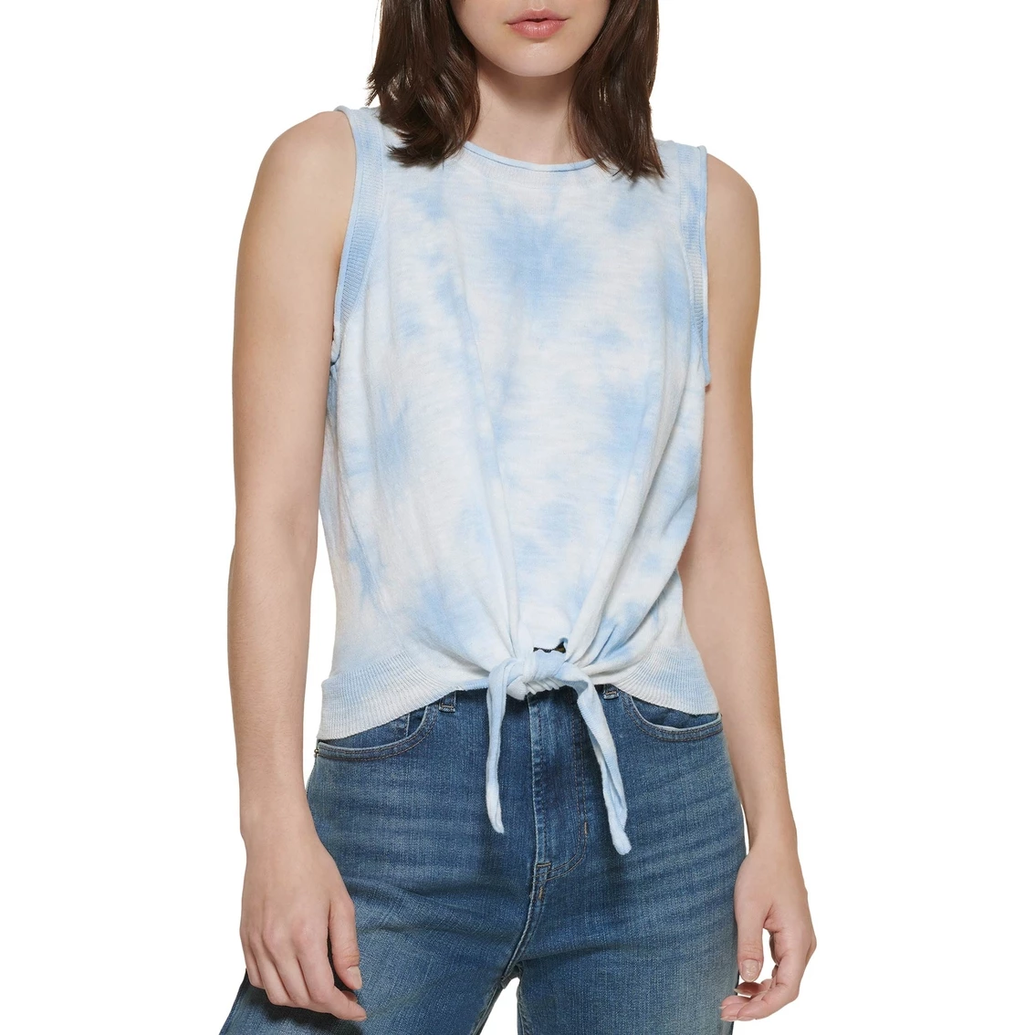 Top 10 π DKNY Crewneck Tie Front Top π