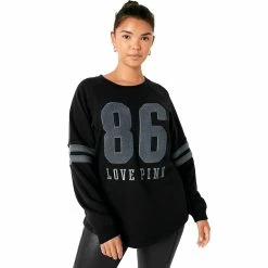 Coupon 🎉 Victoria's Secret Pink Varsity Raglan Stripe Pullover 🔔