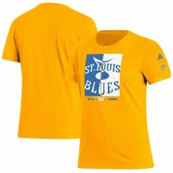 Best reviews of ❤️ Women's Adidas Gold St. Louis Blues Reverse Retro 2.0 Playmaker T-Shirt 🌟