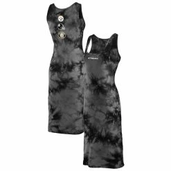 Brand new ✨ Women's WEAR By Erin Andrews Black Pittsburgh Steelers Tie-Dye Tank Top 👗 Dress ✨