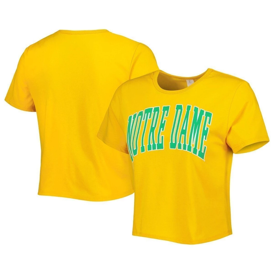 Best Sale β Women's ZooZatz Gold Notre Dame Fighting Irish Core Fashion Cropped T-Shirt β¨
