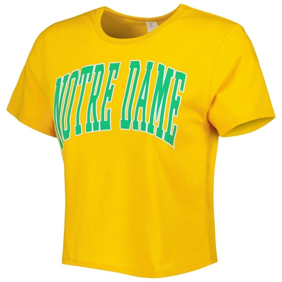 Best Sale β Women's ZooZatz Gold Notre Dame Fighting Irish Core Fashion Cropped T-Shirt β¨ - Image 3