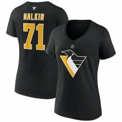 Best deal ✔️ Women's Fanatics Branded Evgeni Malkin Black Pittsburgh Penguins Special Edition 2.0 Name & Number V-Neck T-Shirt 🌟