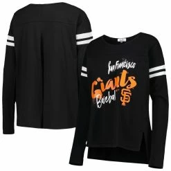 Best deal 🌟 Women's Touch Black San Francisco Giants Free Agent Long Sleeve T-Shirt 🤩