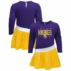 Cheap 🛒 Outerstuff 👧 Girls Infant Purple/Gold Minnesota Vikings Heart To Heart Jersey Tri-Blend 👗 Dress 🌟