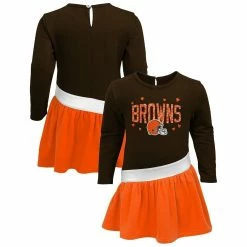 Top 10 ✨ Outerstuff 👧 Girls Preschool Brown/Orange Cleveland Browns Heart To Heart Jersey Tri-Blend 👗 Dress 🔥