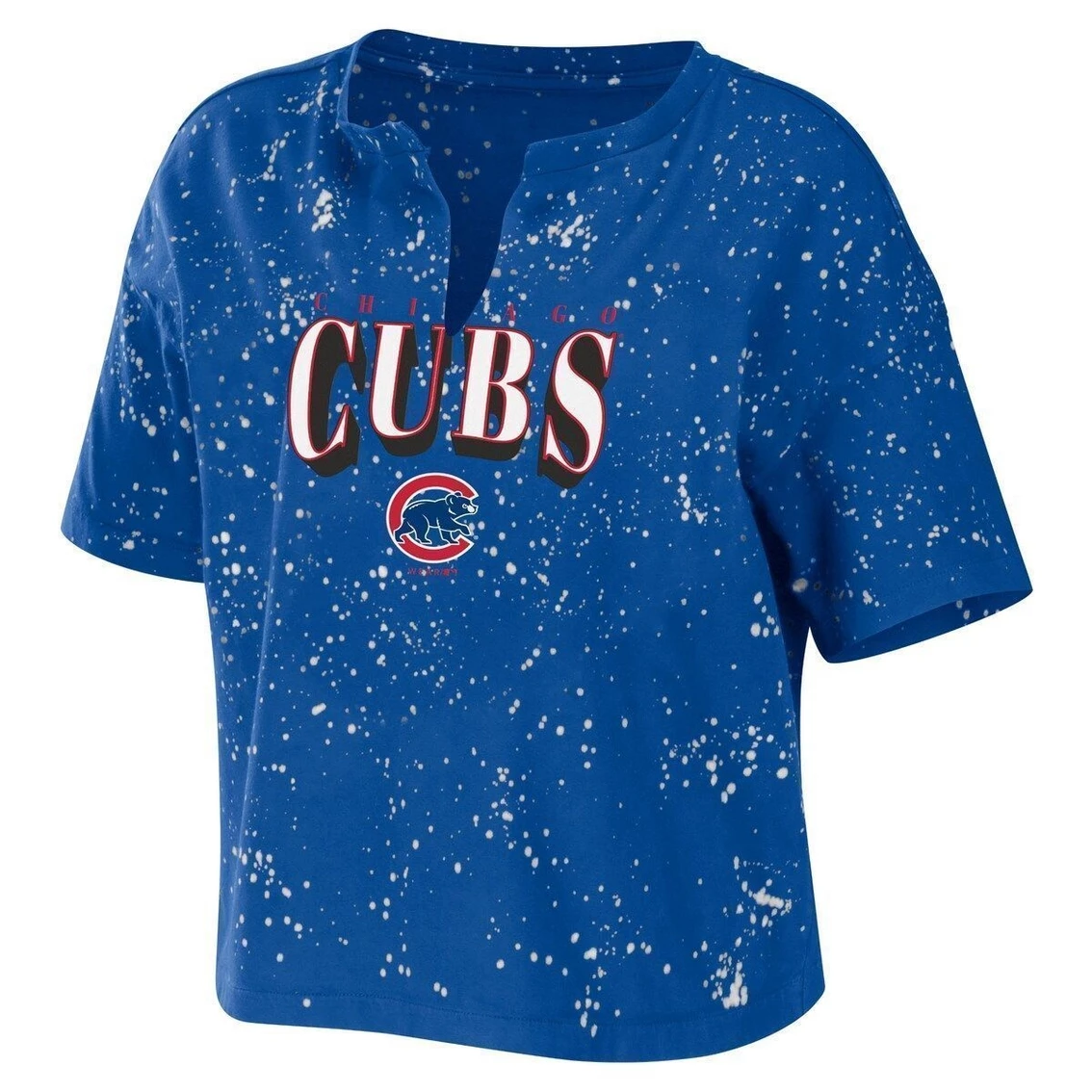 Discount β€οΈ Women's WEAR By Erin Andrews Royal Chicago Cubs Notch Neck Tie-Dye T-Shirt π - Image 3