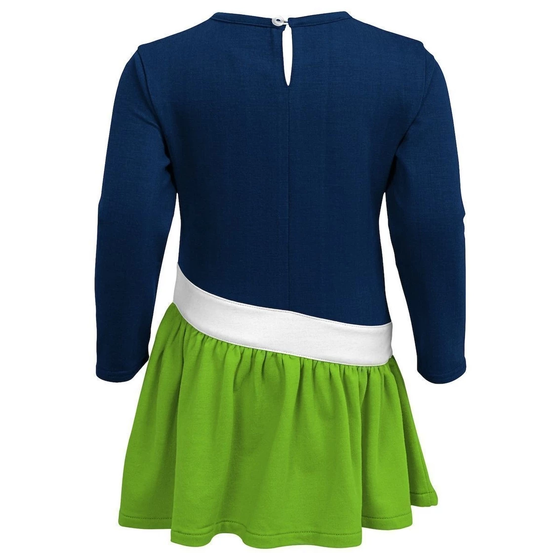 Budget π₯° Outerstuff π§ Girls Infant College Navy/Neon Green Seattle Seahawks Heart To Heart Jersey Tri-Blend π Dress β€οΈ - Image 4
