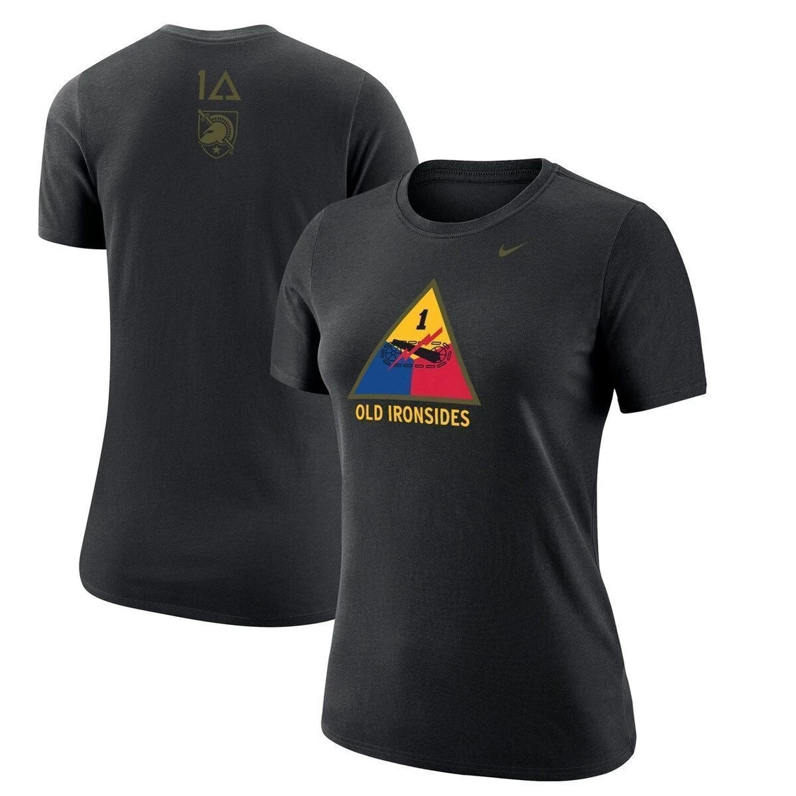 Cheapest π Women's Nike Black Army Black Knights 1st Armored Division Old Ironsides Operation Torch T-Shirt β¨